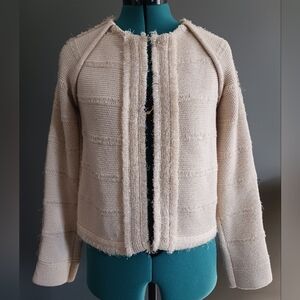 CHLO'E cardigan Blazer Antique White Sweater Size S.